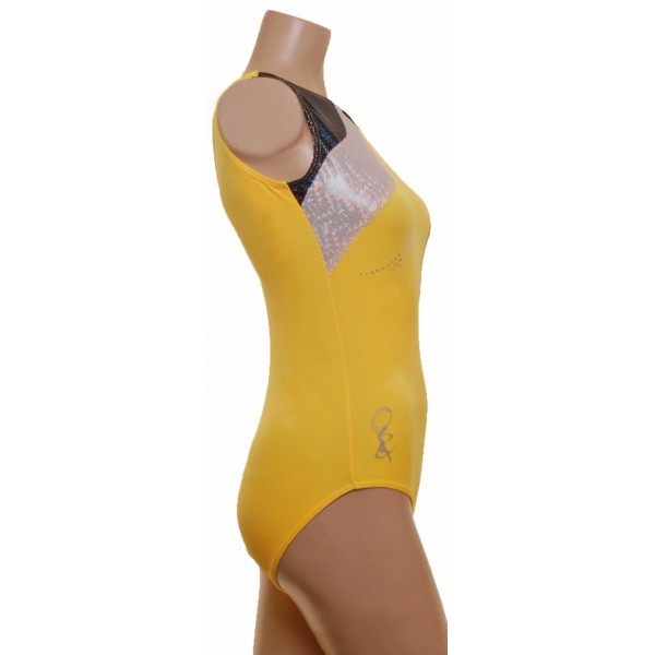 San Diogo Yellow Sleeveless Gymnastic Leotard (053a)