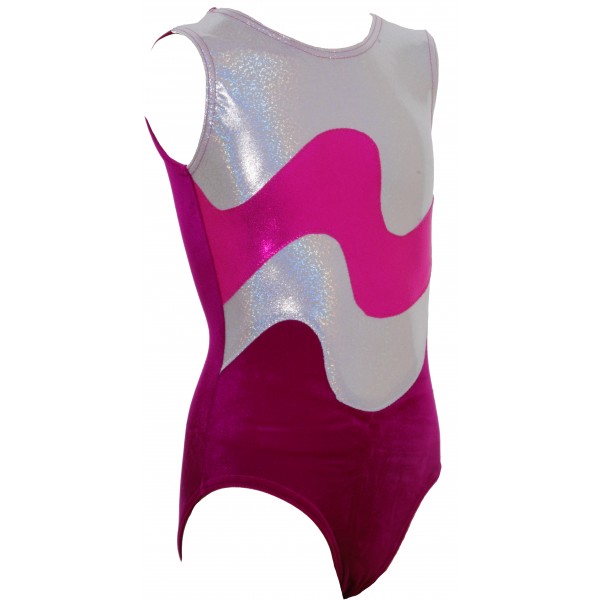 Zircon Cerise Sleeveless Gymnastic Leotard (027c)