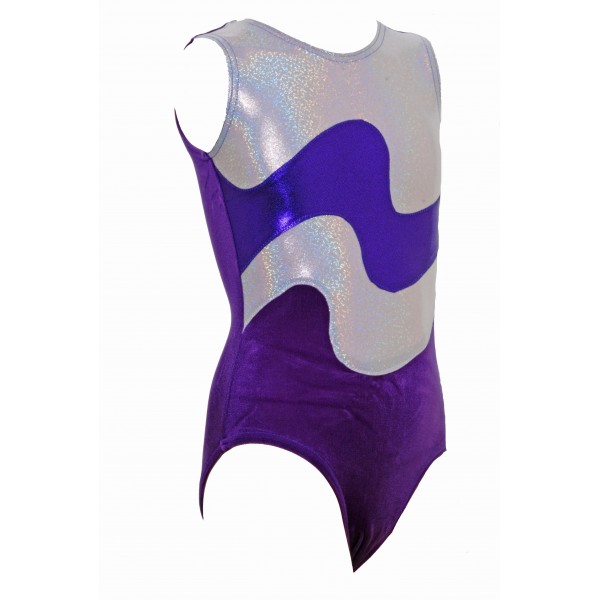 Zircon Purple Sleeveless Gymnastic Leotard (027a)