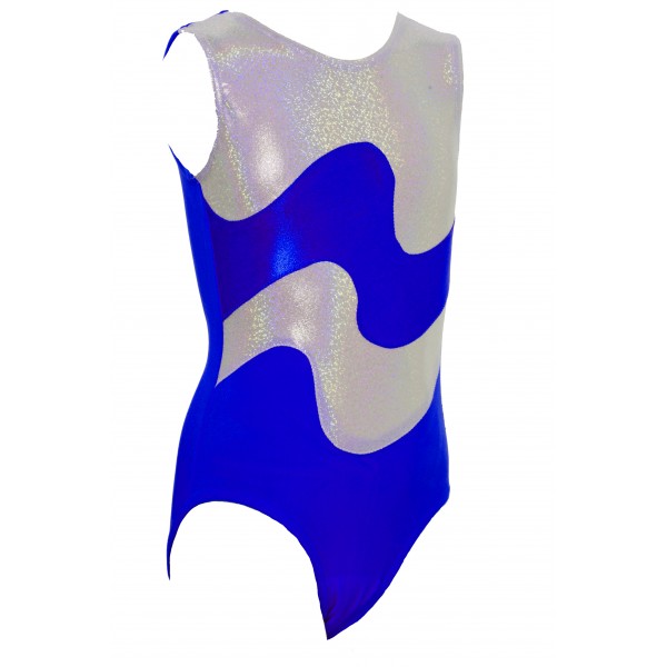 Zircon Royal Blue Sleeveless Gymnastic Leotard (027e)