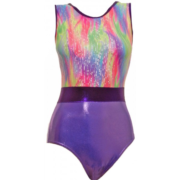 Moscow Multi and Lilac Gymnastic Leotard (055b)