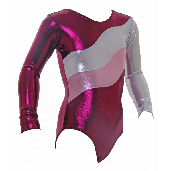 Calais Blackcurrant Long Sleeve Gymnastic Leotard (016b)