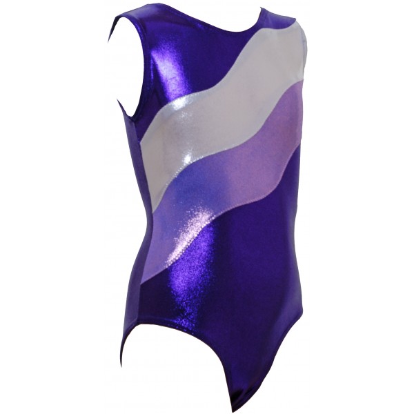 Calais Purple Sleeveless Gymnastic Leotard (017d)