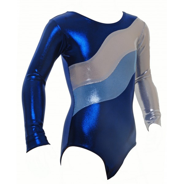 Calais Royal Blue Long Sleeve Gymnastic Leotard (016c)