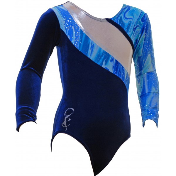 Algarve Navy Long Sleeve Gymnastic Leotard (014f)