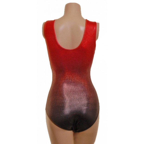 Tokyo Red/Black Ombre Sleeveless Gymnastic Leotard (052a)