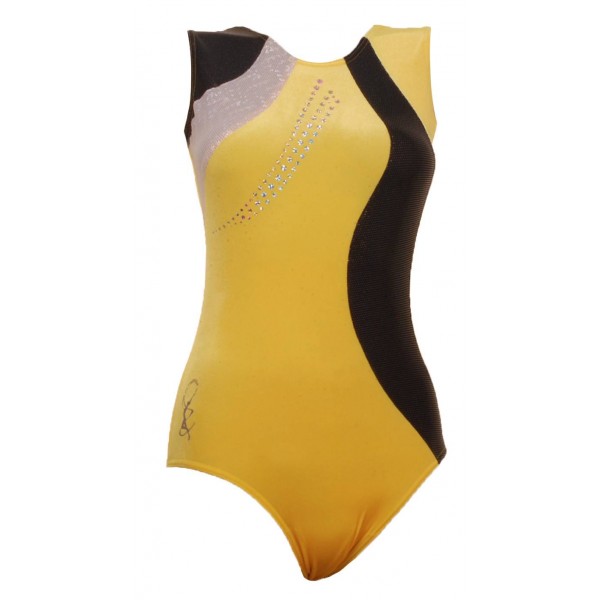 San Diogo Yellow Sleeveless Gymnastic Leotard (053a)