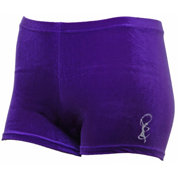 Gym Shorts - Purple Smooth Velvet