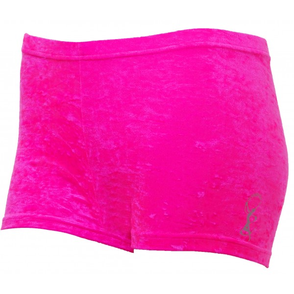  Gym Shorts - Flo Pink Crushed Velvet