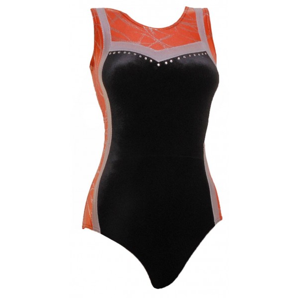 Cairo Black Sleeveless Gymnastic Leotard 