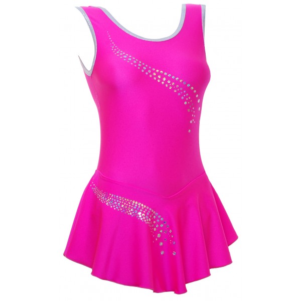 Pink Lycra Sleeveless Dress (S093f)