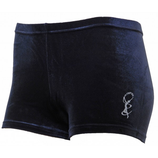  Gym Shorts - Black Smooth Velvet