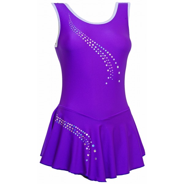 Purple Lycra Sleeveless Dress (S093d)