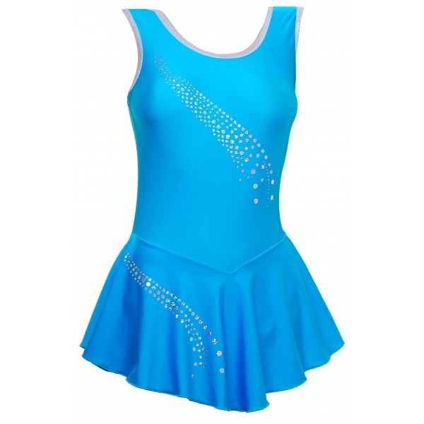 Turquoise Lycra Sleeveless Dress (S093a)