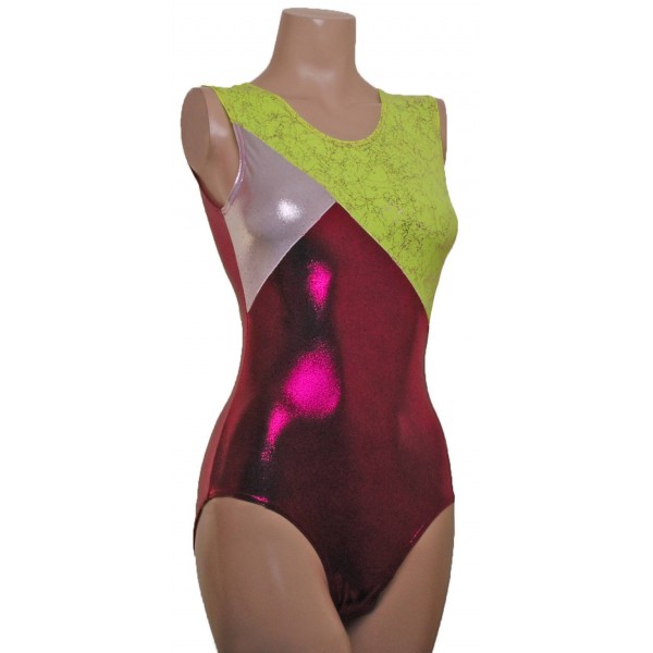 Viago Blackcurrent Sleeveless Gymnastic Leotard 