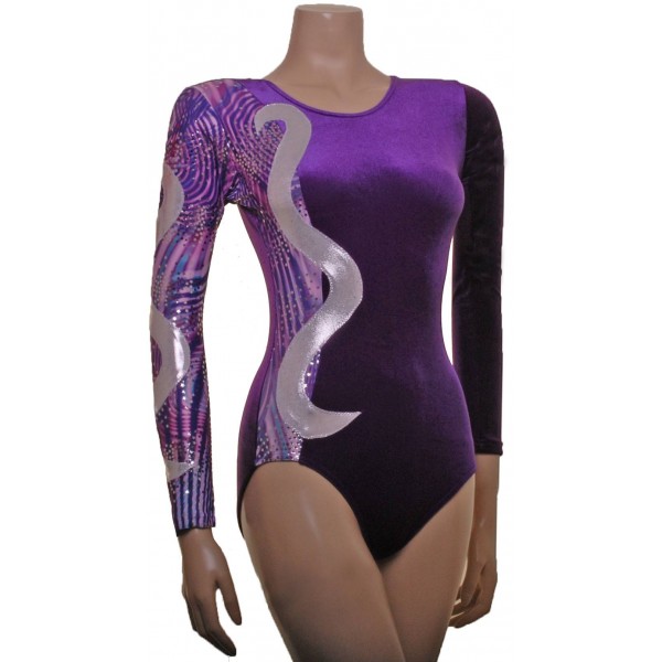 Spectrum Purple Long Sleeve Gymnastic Leotard 