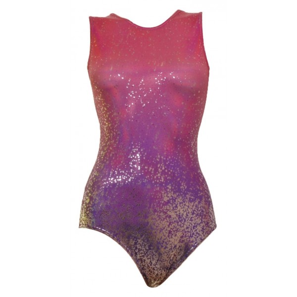 Cadiz Pink Ombre Sleeveless Gymnastic Leotard (007g)