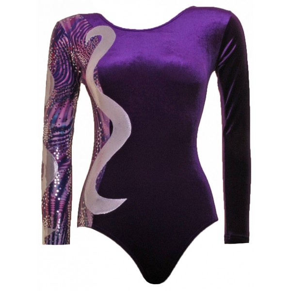 Spectrum Purple Long Sleeve Gymnastic Leotard 