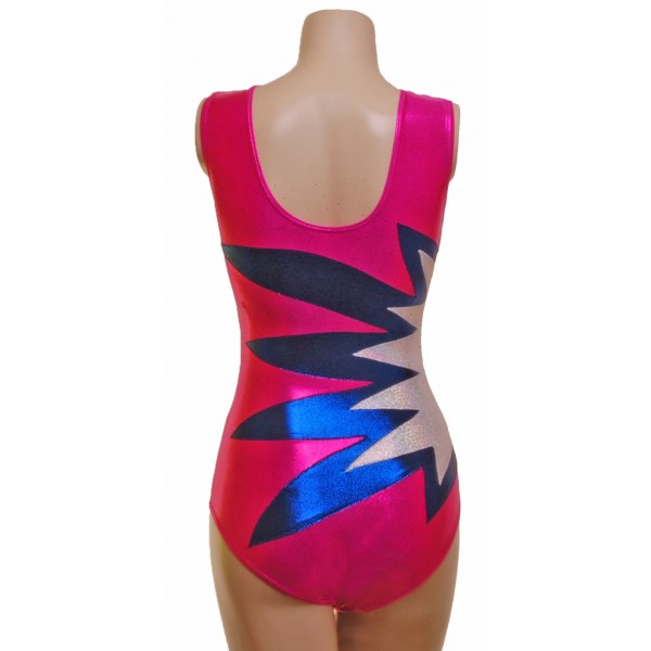 Starburst Pink Sleeveless Gymnastic Leotard (043c)