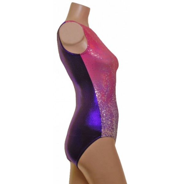 Cadiz Pink Ombre Sleeveless Gymnastic Leotard (007g)