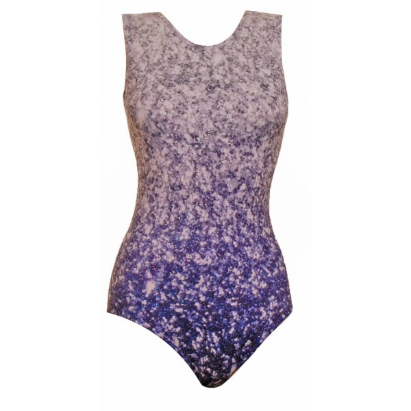 Cadiz Blue Ombre Sleeveless Gymnastic Leotard (007j)