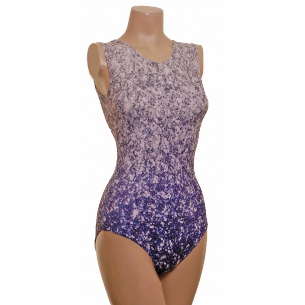 Cadiz Blue Ombre Sleeveless Gymnastic Leotard (007j)