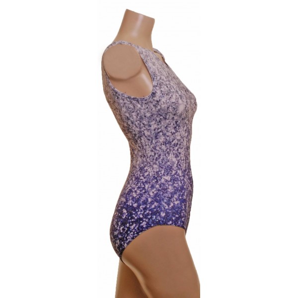 Cadiz Blue Ombre Sleeveless Gymnastic Leotard (007j)