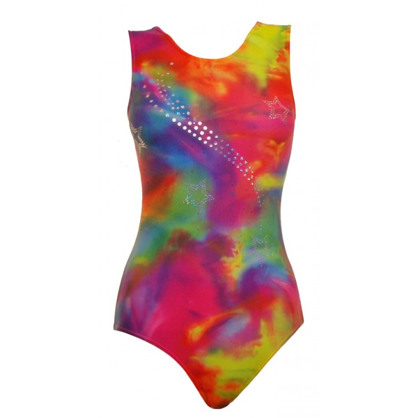 Mythical Multi-Coloured Sleeveless Gymnastic Leotard (066a)