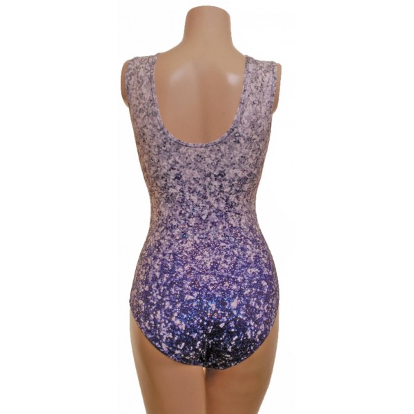 Cadiz Blue Ombre Sleeveless Gymnastic Leotard (007j)