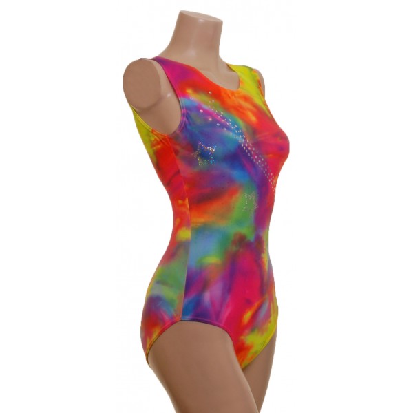 Mythical Multi-Coloured Sleeveless Gymnastic Leotard (066a)