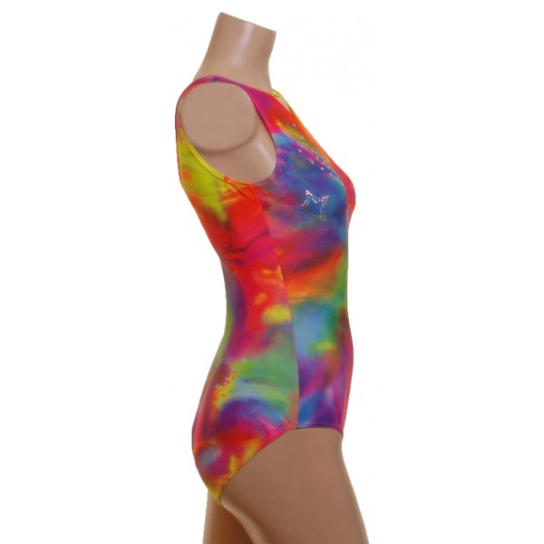 Mythical Multi-Coloured Sleeveless Gymnastic Leotard (066a)