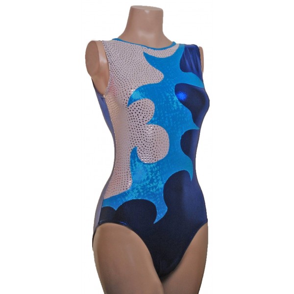 Meltdown Blue Sleeveless Gymnastic Leotard 