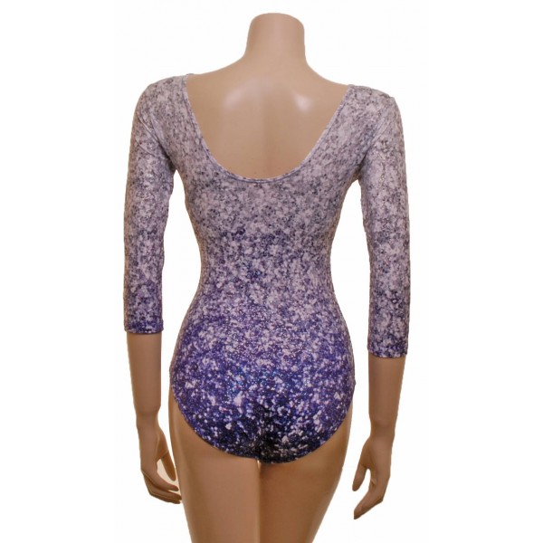 Madrid Blue Ombre Sleeveless Gymnastic Leotard (060a)