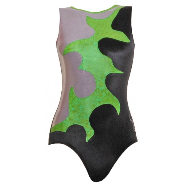 Meltdown Green Sleeveless Gymnastic Leotard 