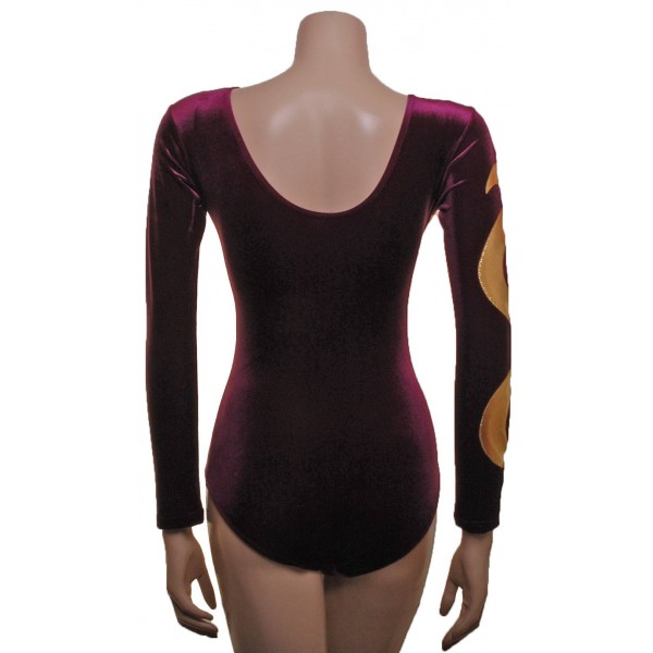 Spectrum Burgundy Long Sleeve Gymnastic Leotard 