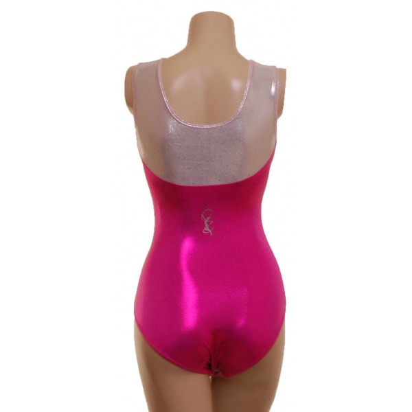 Topaz Pink Starburst Sleeveless Gymnastic Leotard 