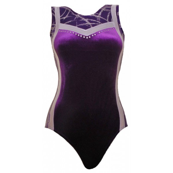 Cairo Purple Sleeveless Gymnastic Leotard 