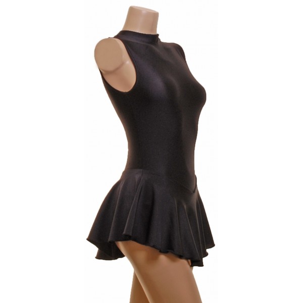 Sleeveless Black Lycra Training  Skating Dress (S????)