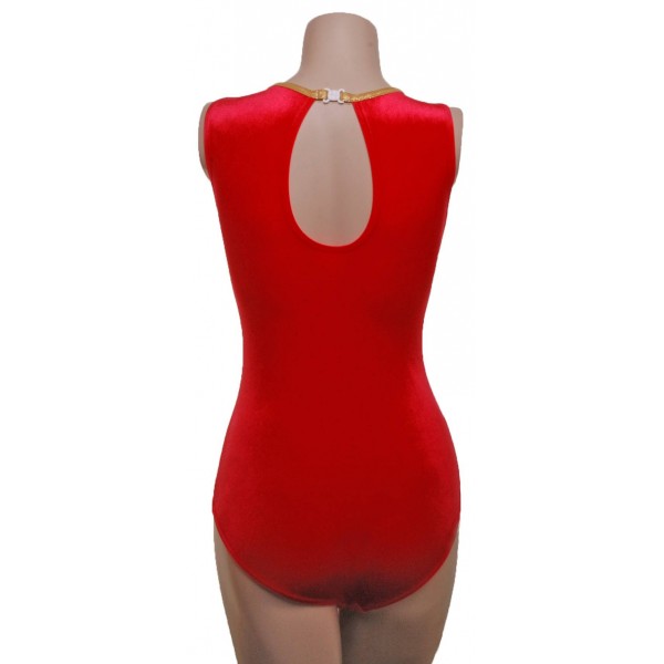 Meltdown Red Sleeveless Gymnastic Leotard 