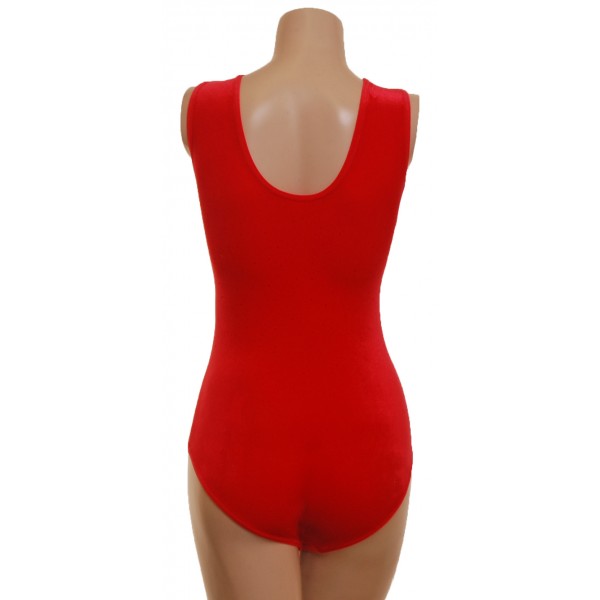 Eclipse Red Sleeveless Gymnastic Leotard (037b)