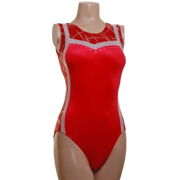 Cairo Red Sleeveless Gymnastic Leotard 