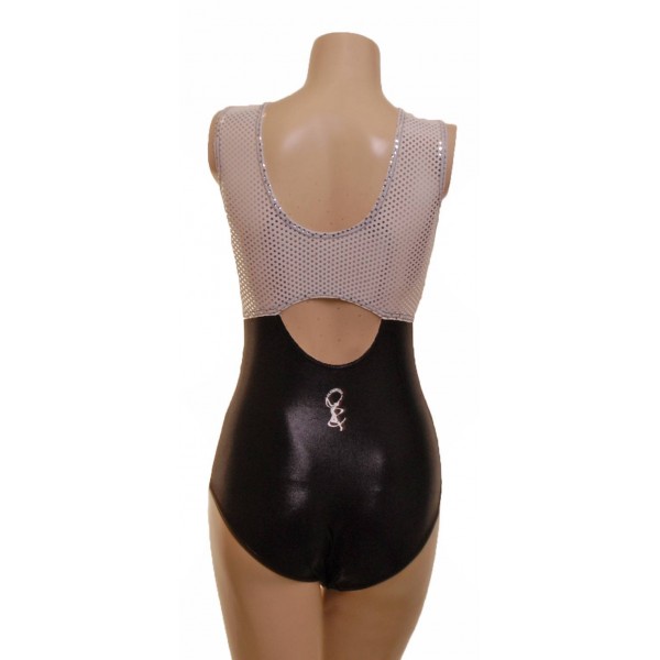 Zoom Black/White Gymnastic Leotard (054d)