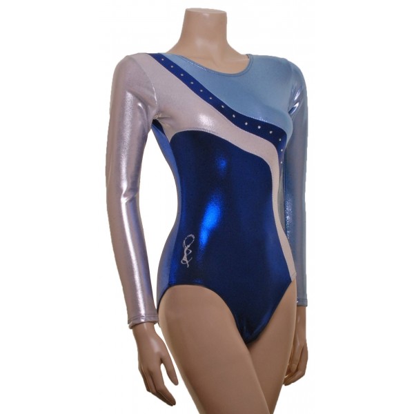 Sophia Royal Blue Long Sleeve Gymnastic Leotard (036d)