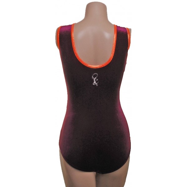 Lightning Burgundy Sleeveless Gymnastic Leotard 