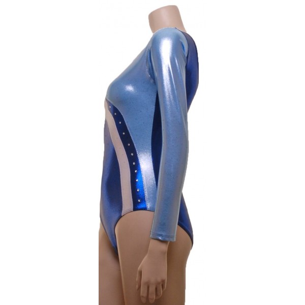 Sophia Royal Blue Long Sleeve Gymnastic Leotard (036d)