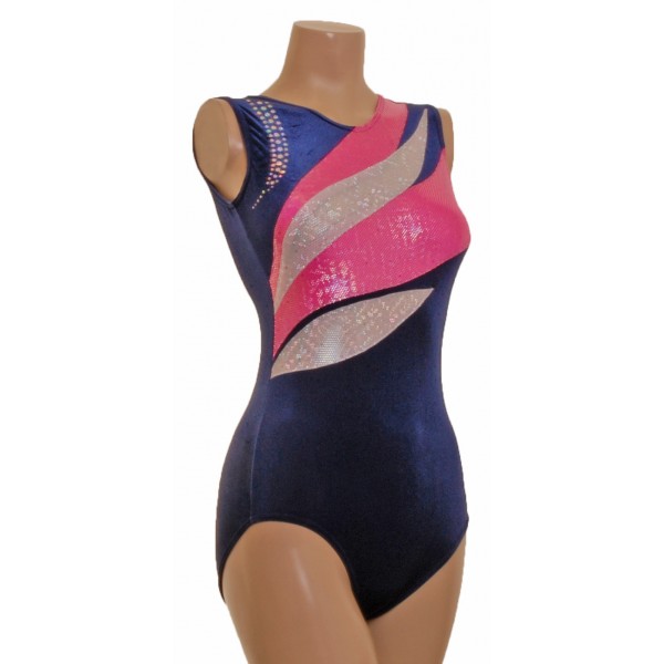 Expression Navy Sleeveless Gymnastic Leotard (037c)