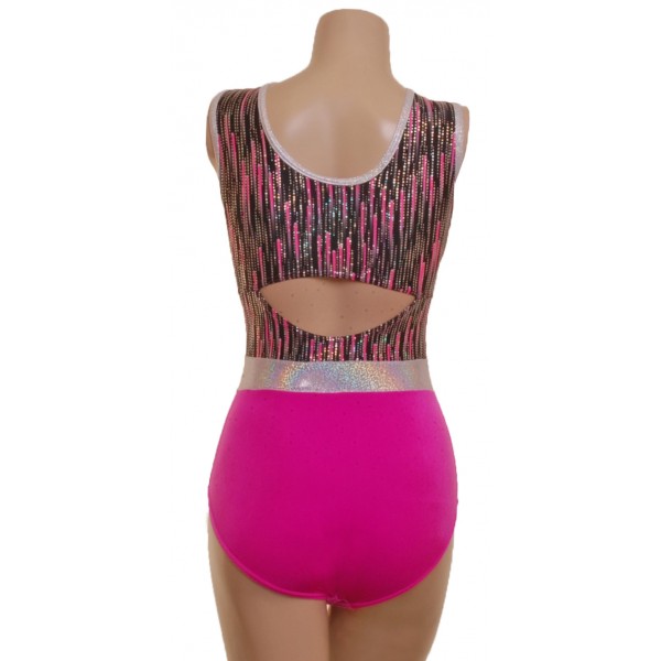 Mimi Pink Sleeveless Gymnastic Leotard (050c)