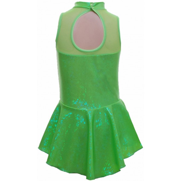 Green Sleeveless Skating Dress (S122a)