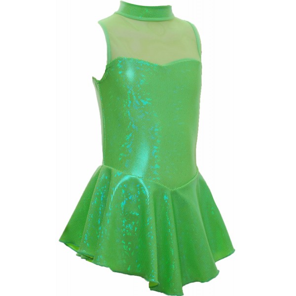 Green Sleeveless Skating Dress (S122a)