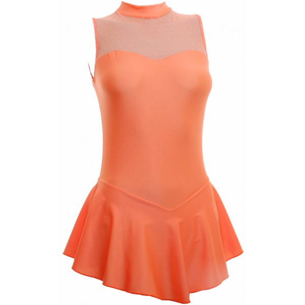 Orange Sleeveless Skating Dress (S092d)